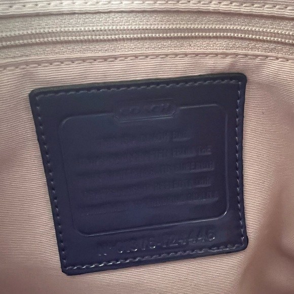 Coach Scribble IKAT Logo multi colored on tan background Crossbody Bag - Picture 11 of 11